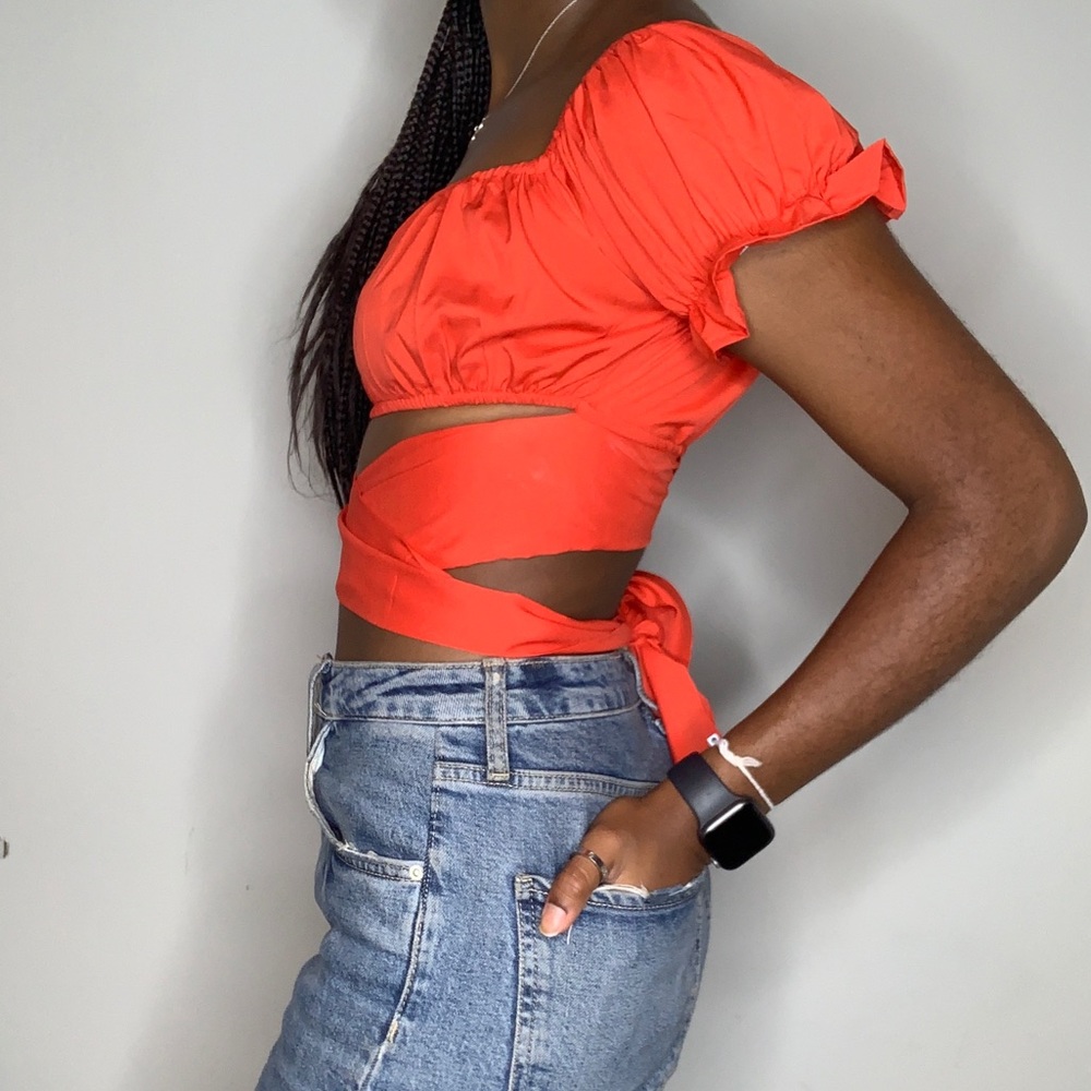 Red Wrap Top